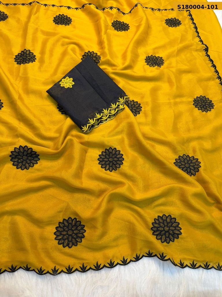 [S180004-101] Fancy Soft Rangoli Silk Embroidery Saree (S180004-101)