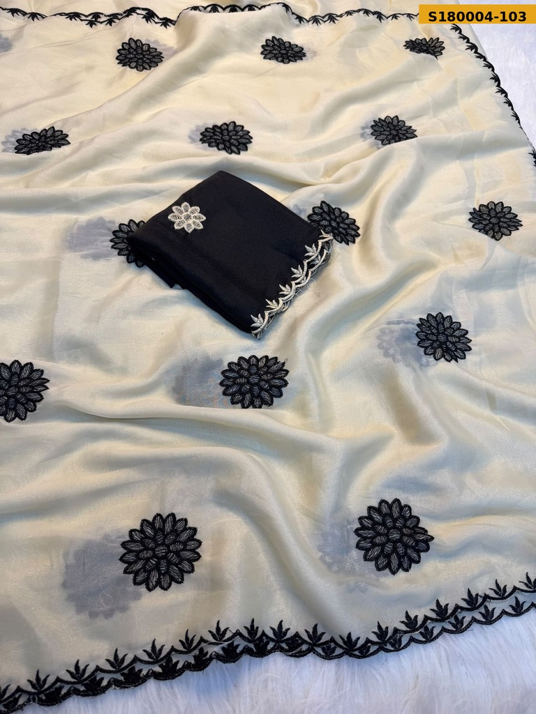 Fancy Soft Rangoli Silk Embroidery Saree