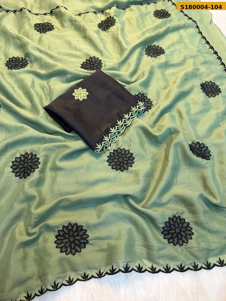 Fancy Soft Rangoli Silk Embroidery Saree