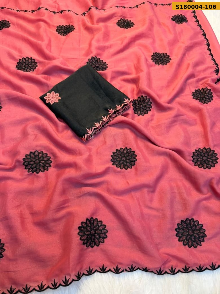 Fancy Soft Rangoli Silk Embroidery Saree