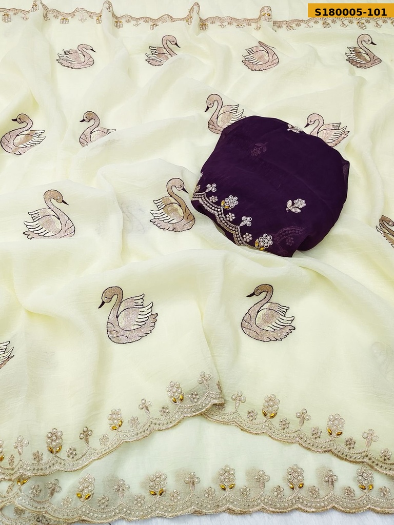 Fancy Crunchy Chiffon Saree