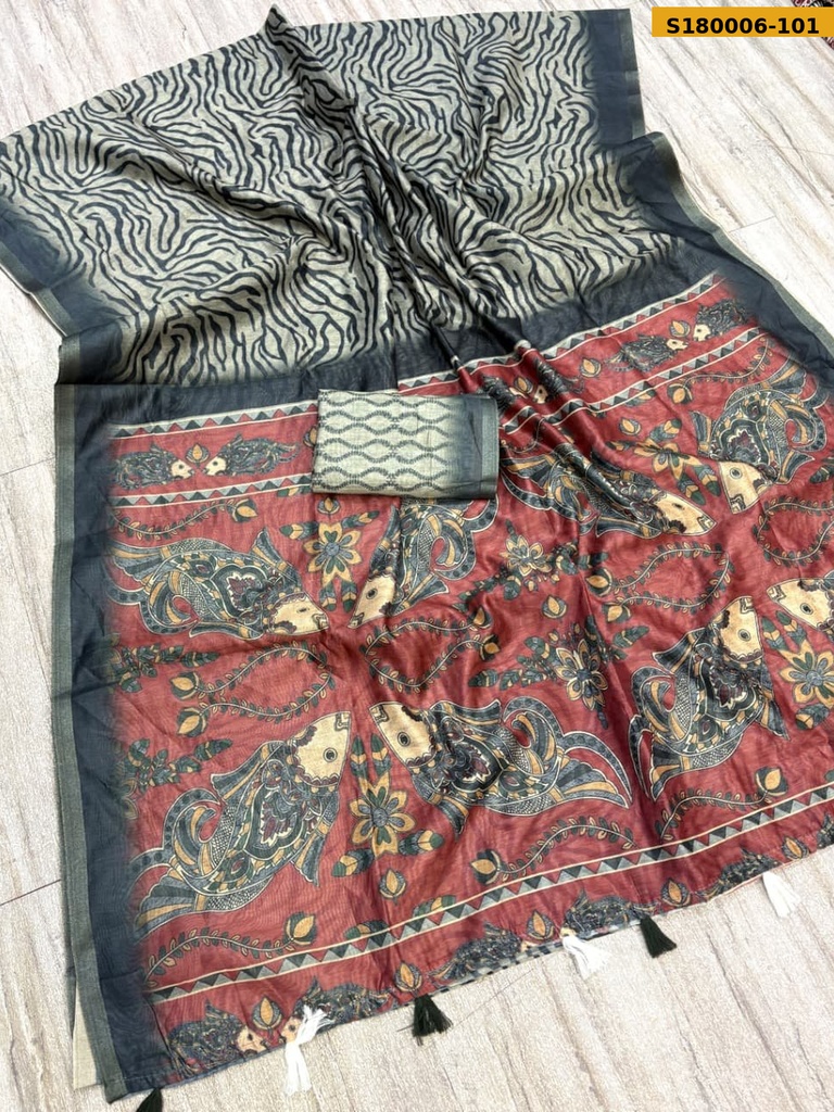 Fancy Soft Chanderi Slub Cotton Saree