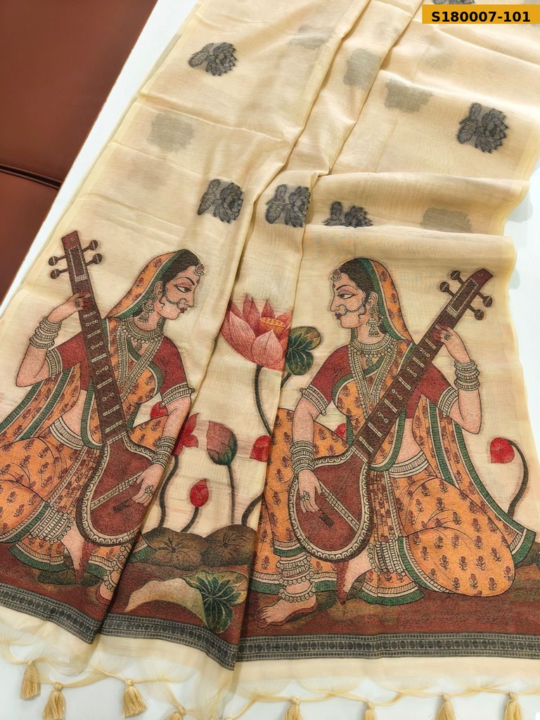 Fancy Soft Chanderi Cotton Saree