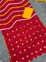 Fancy Chinnon Hand Bandhej Saree