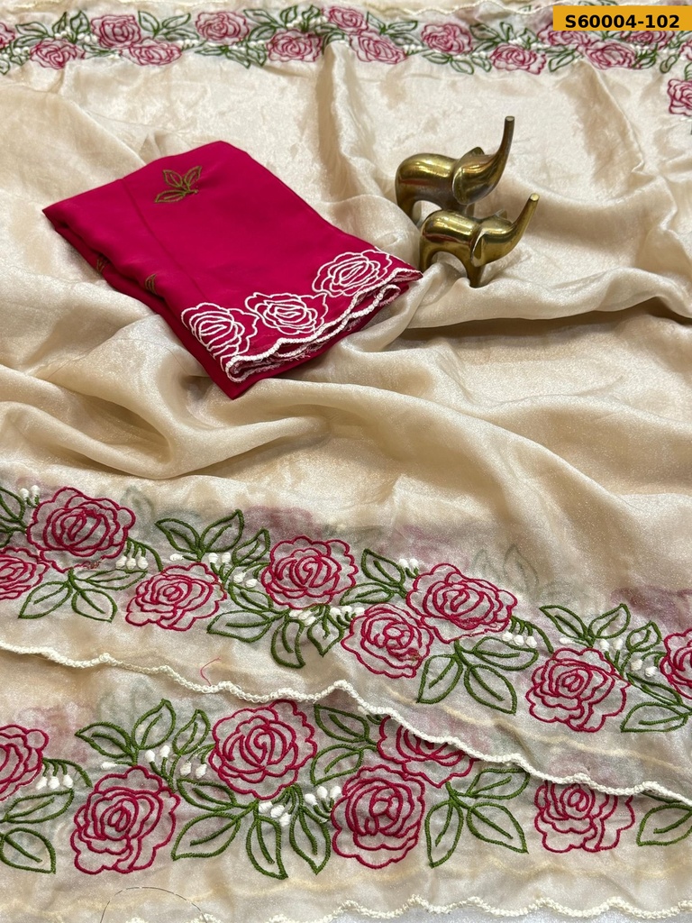 Fancy Soft Satin Silk Saree