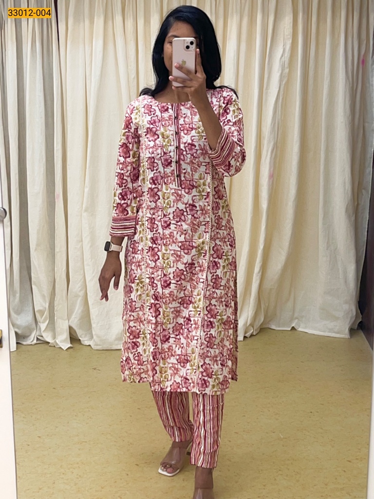 Rayon Cotton Crochet Coord Set