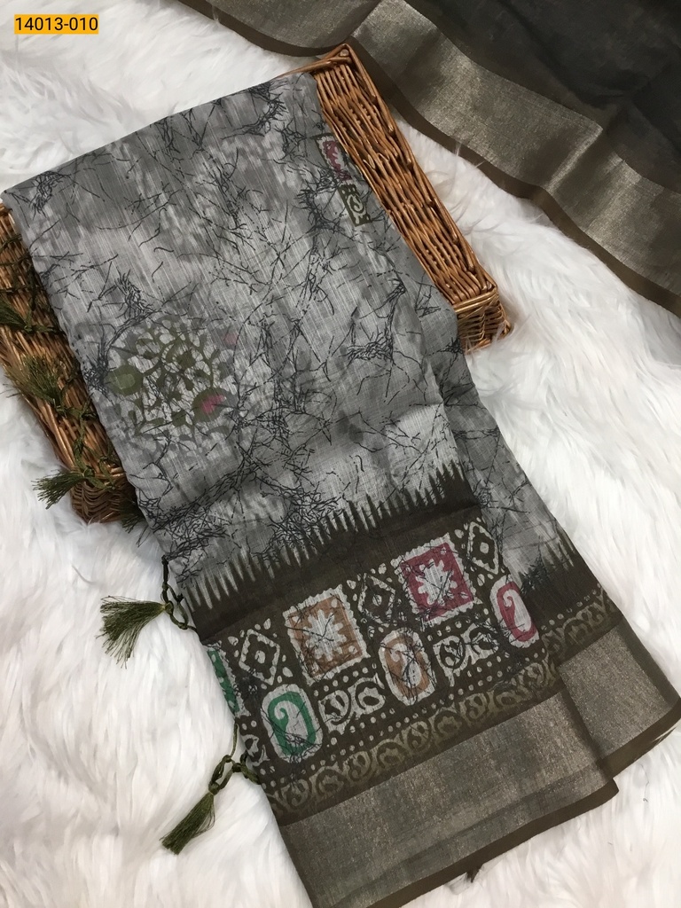 Linen Cotton Saree