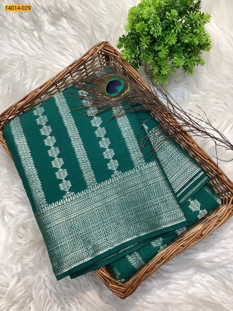 [14014-029] Banaras Fancy Georgette Sarees