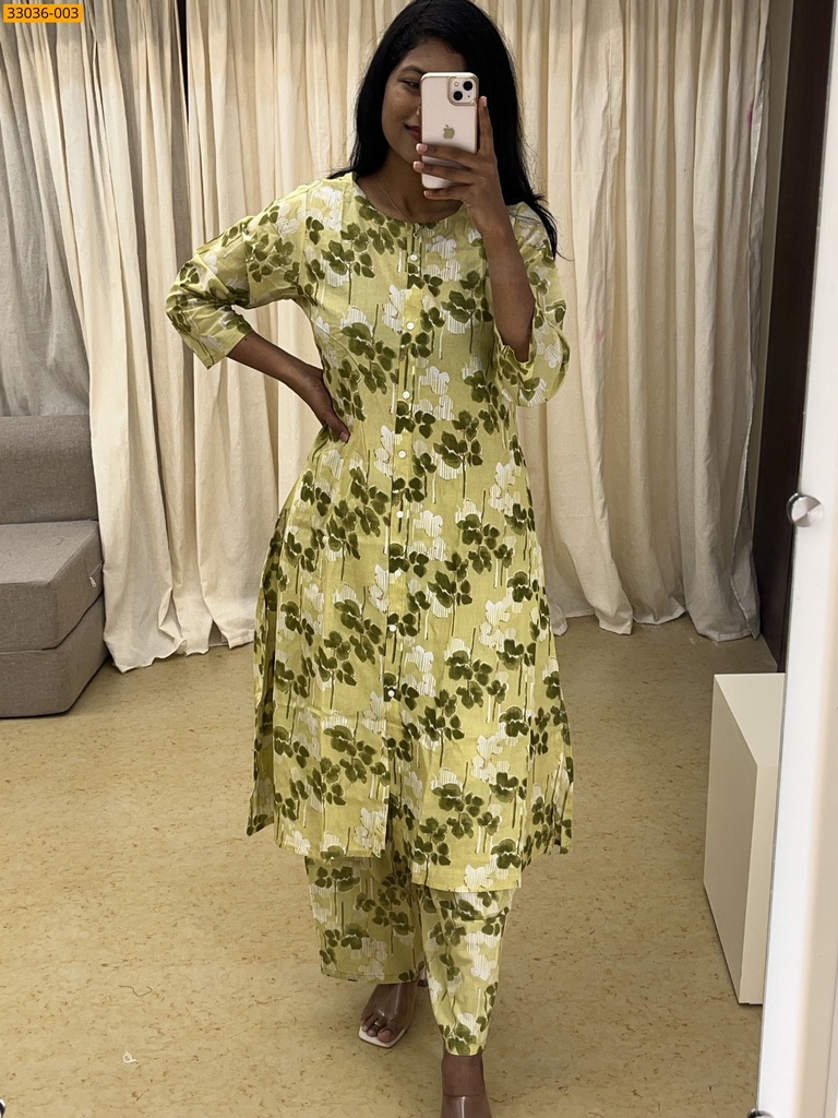 Rayon Cotton Co-ord Readymade Set