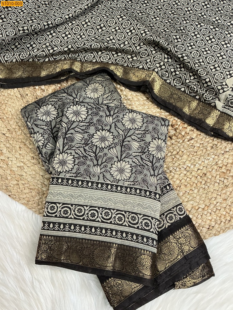 Fancy Mulmul Linen Saree