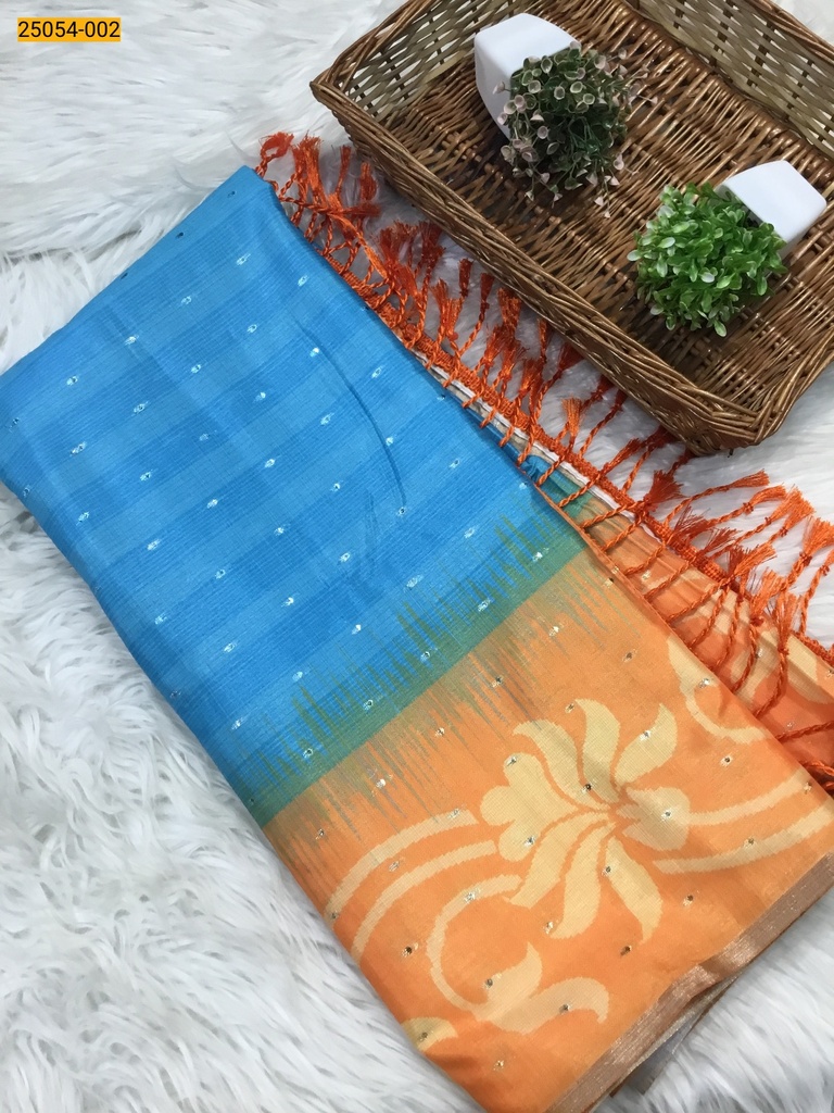 [25054-002] Mulberry Fancy Silk Saree