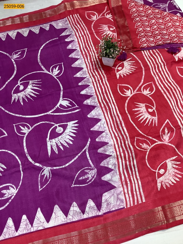[25059-006] Chanderi Fancy Silk Saree (25059-006)