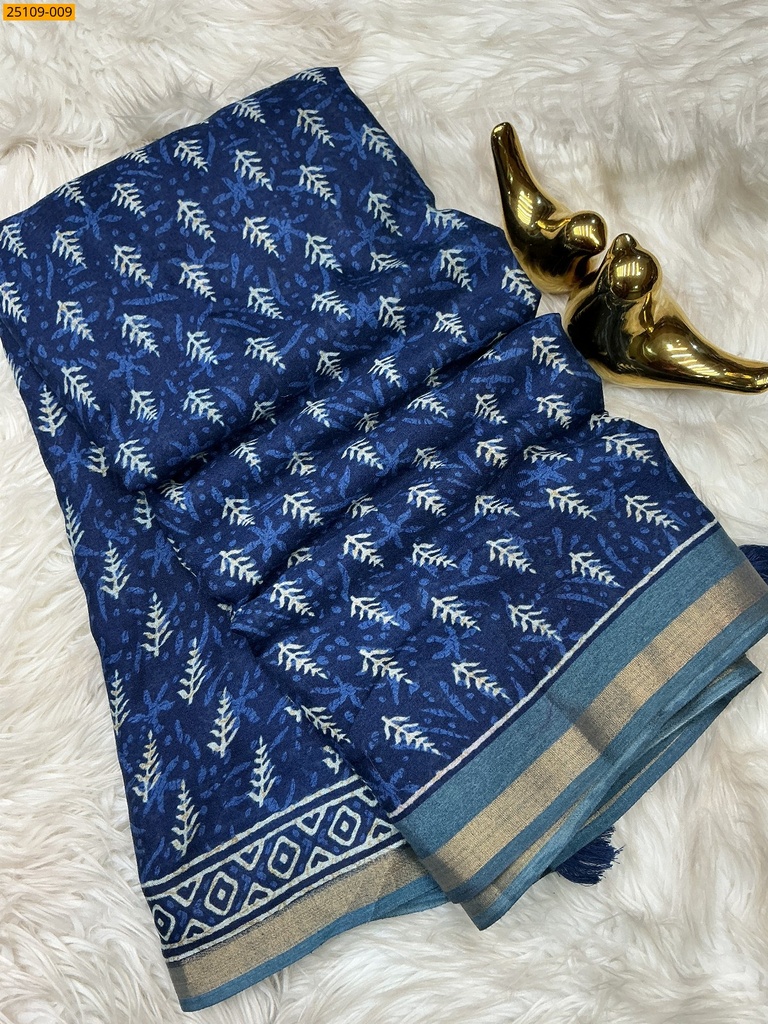 [25109-009] Mulmul Linen Silk Saree (25109-009)