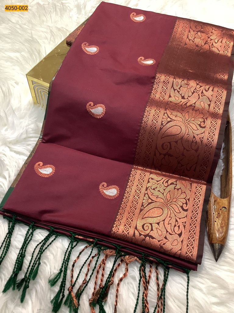 [4050-002] Premium Soft Silk Meena Butta Saree