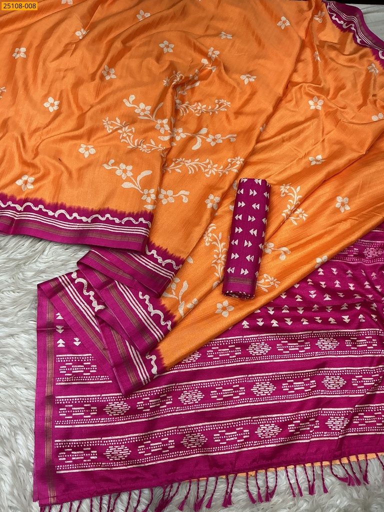Fancy Soft Linen Silk Saree