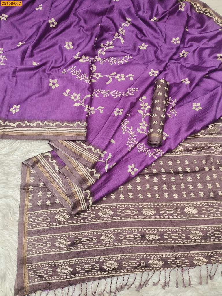 Fancy Soft Linen Silk Saree