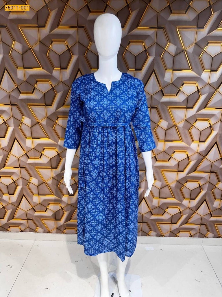 Printed Feeding Mulmul Cotton Kurti
