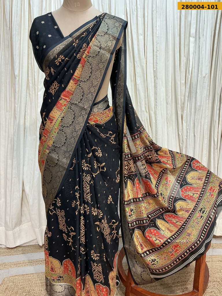Midnight Mehfil dola silk Saree
