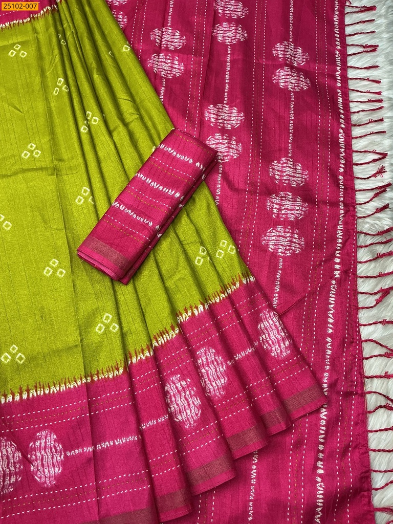 [25102-007] Soft Linen Samkalin Silk Saree (25102-007)