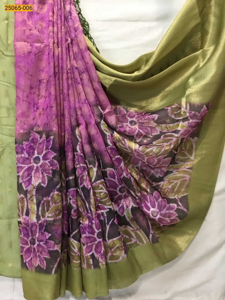 [25065-006] Fancy Chanderi Silk Saree (25065-006)