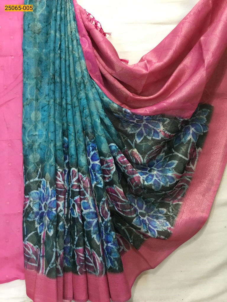 Fancy Chanderi Silk Saree