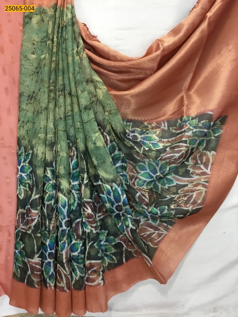 Fancy Chanderi Silk Saree