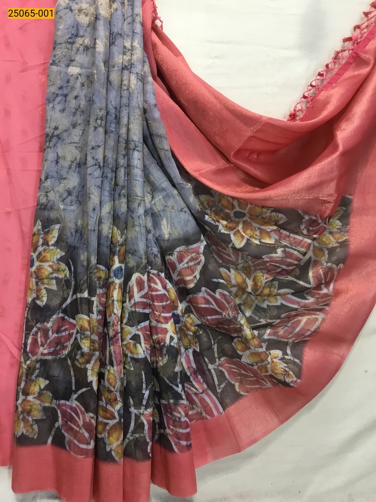 Fancy Chanderi Silk Saree