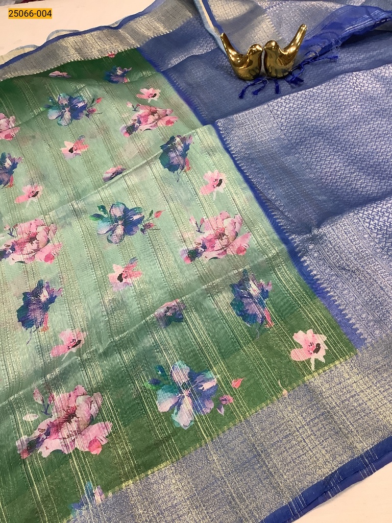 Digital Printed Designer Silk Saree