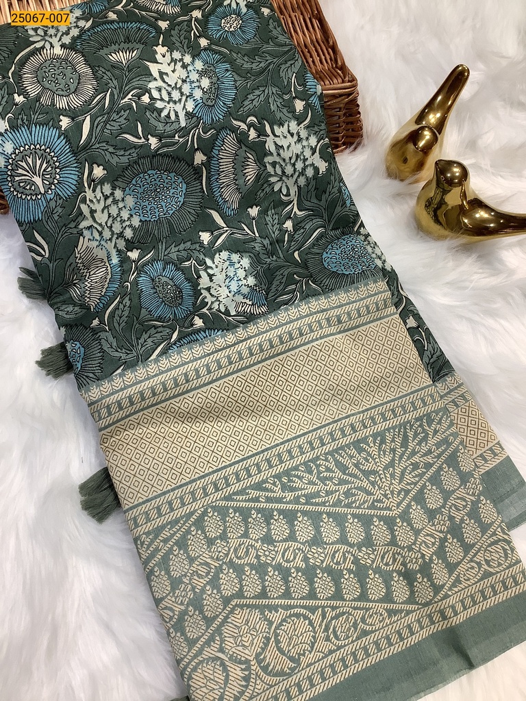 Mulmul Fancy Silk Cotton Saree