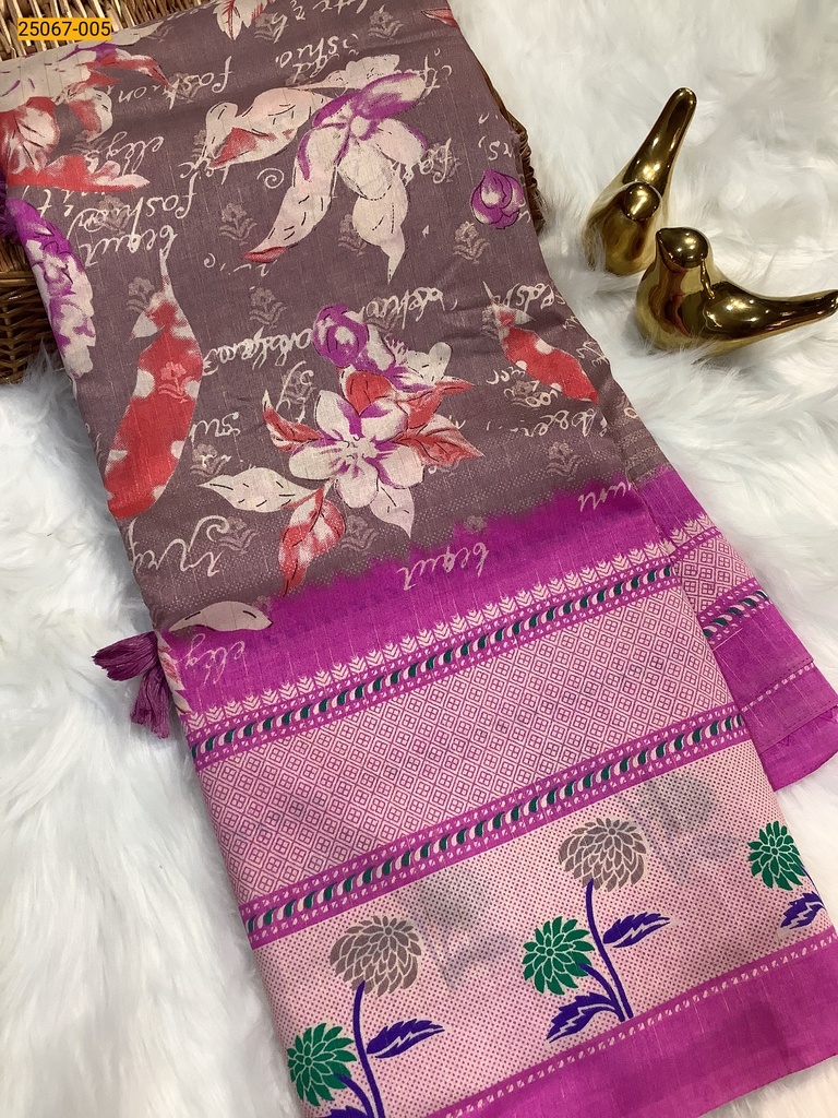 Mulmul Fancy Silk Cotton Saree