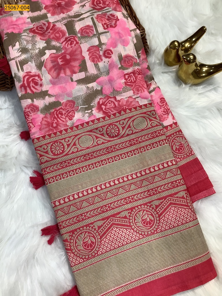 Mulmul Fancy Silk Cotton Saree