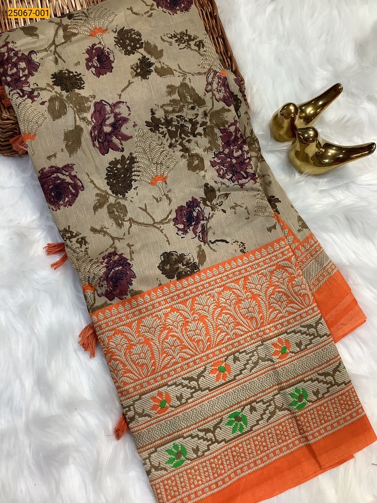 Mulmul Fancy Silk Cotton Saree