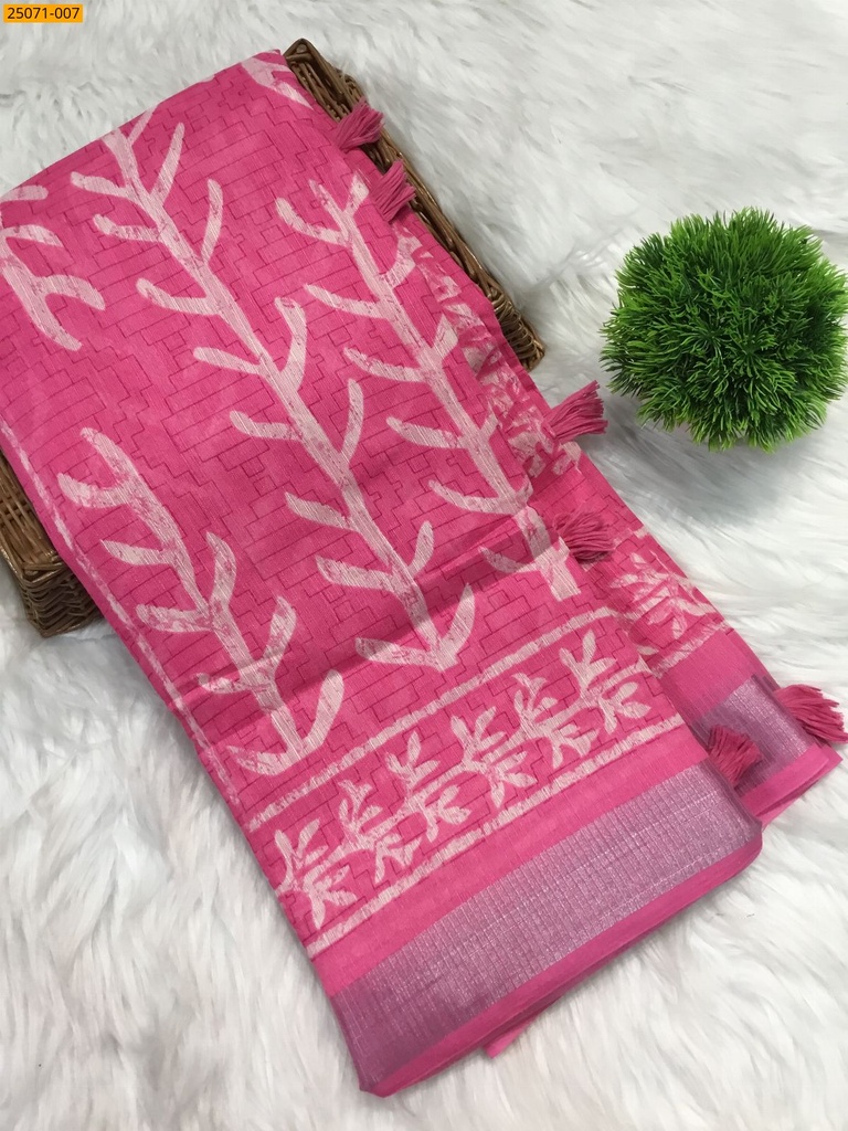 Fancy cotton printed sarees