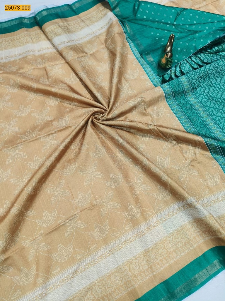 [25073-009] Chanderi fancy silk printed sarees (25073-009)
