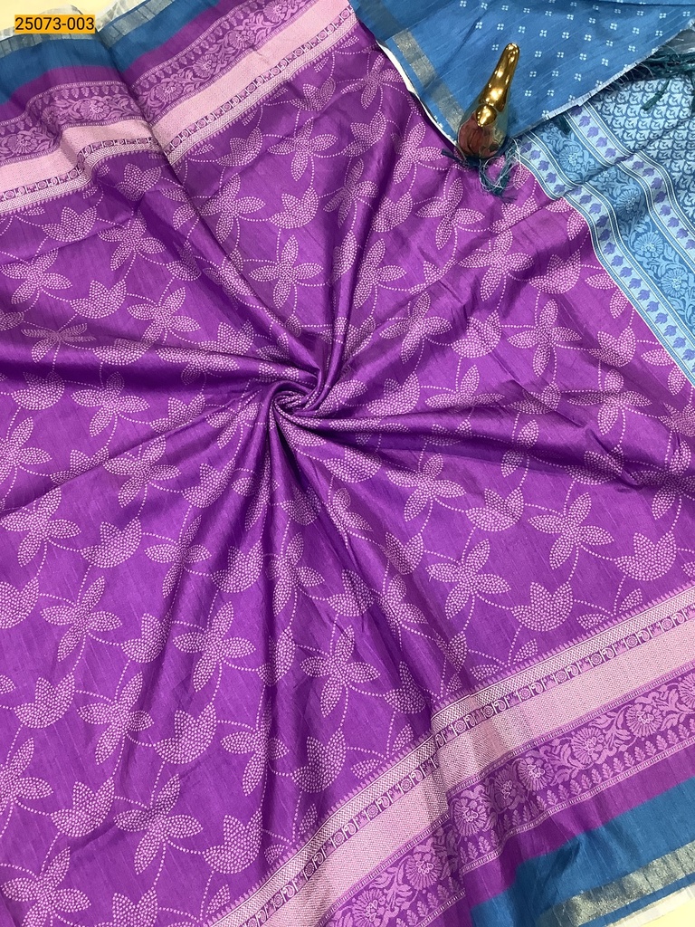 Chanderi fancy silk printed sarees