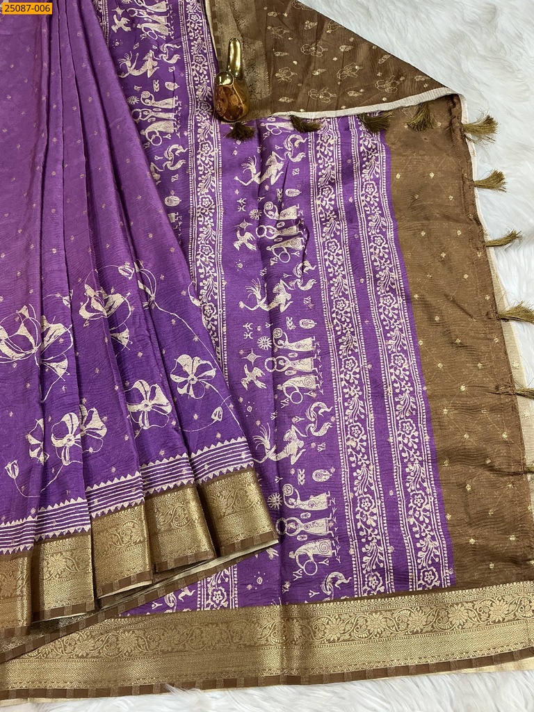 Fancy Crush Silk Saree