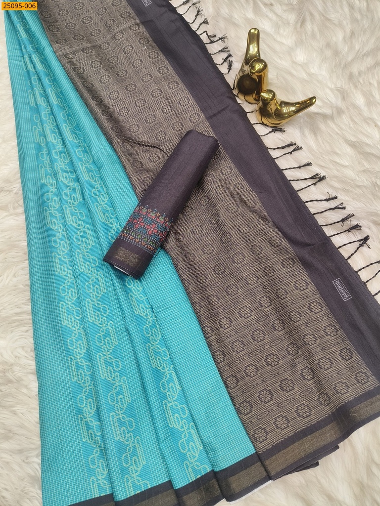 [25095-006] Fancy Kamlam Silk Saree (25095-006)