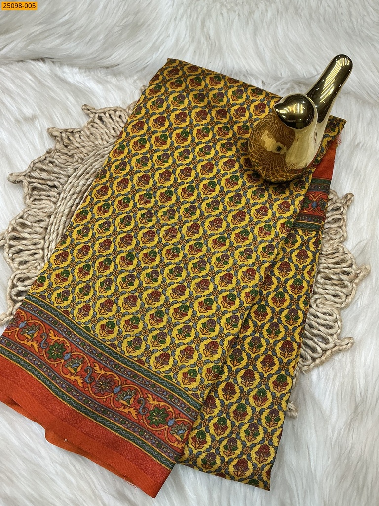 Malbari Crepe Silk Printed Sarees