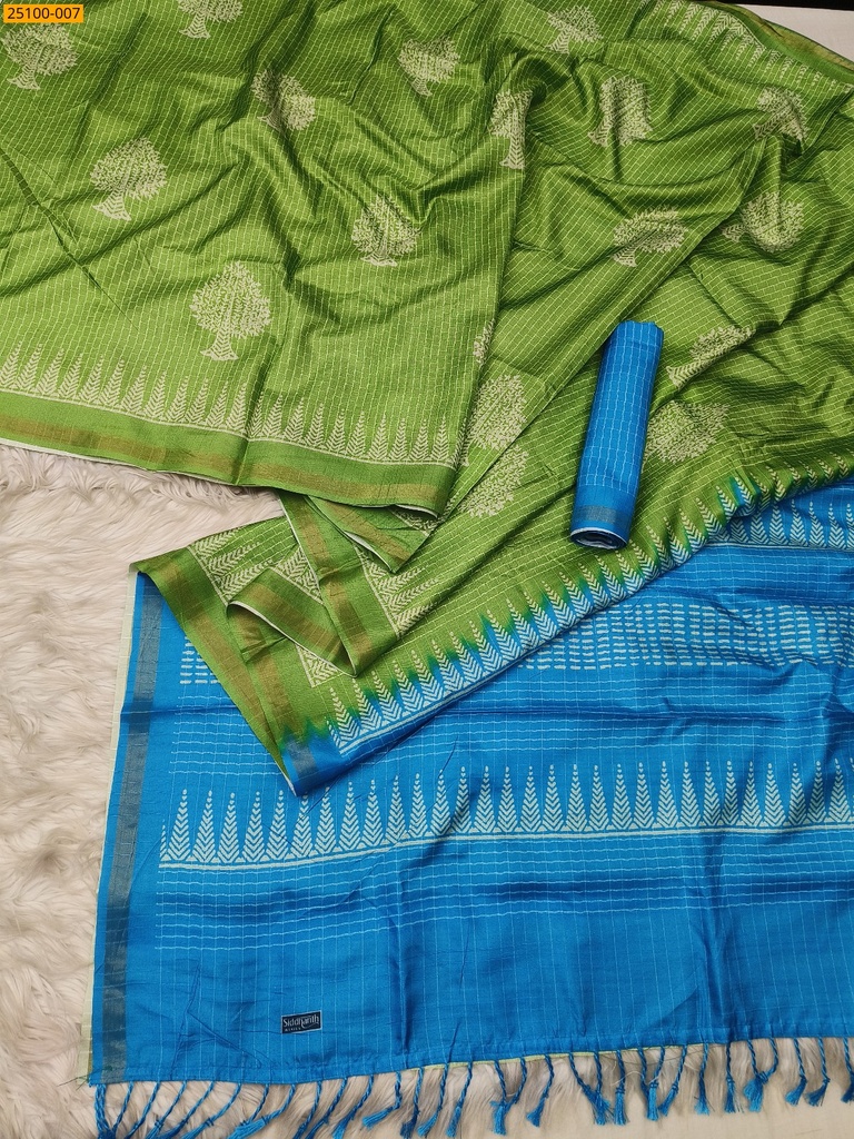 Fancy Tira silk printed sarees