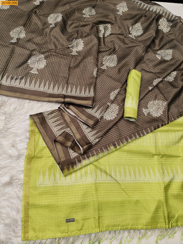 Fancy Tira silk printed sarees