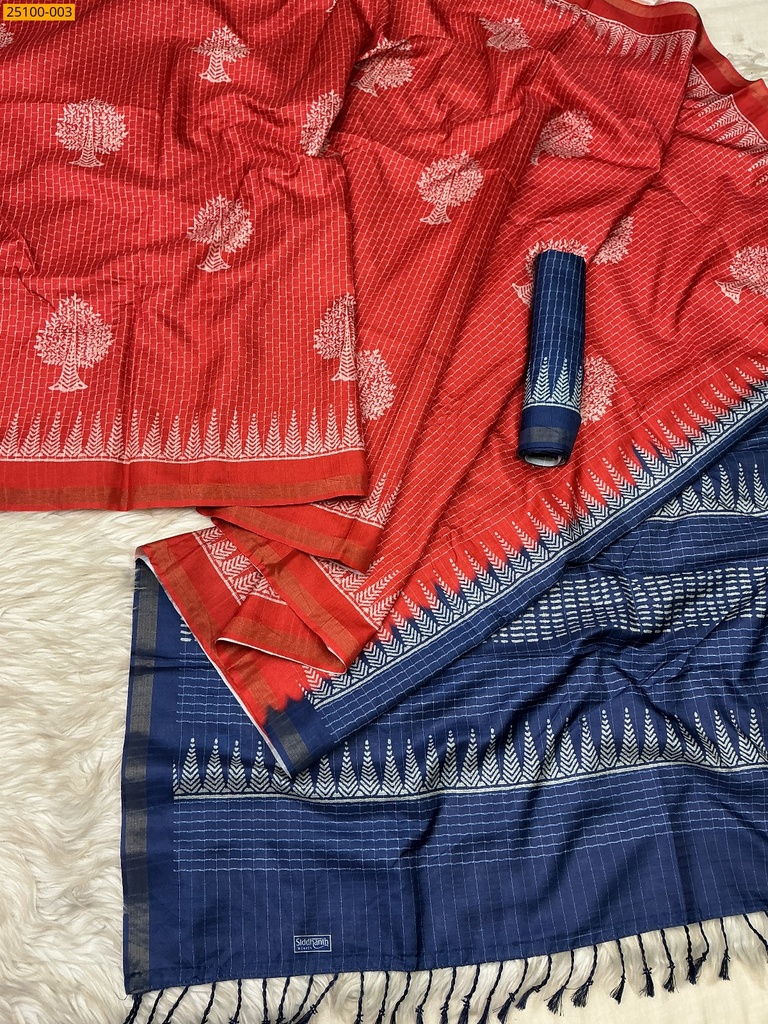 Fancy Tira silk printed sarees