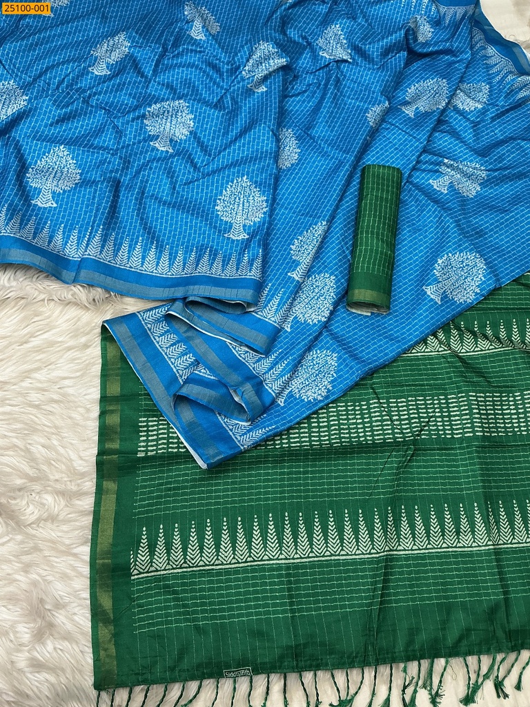 Fancy Tira silk printed sarees