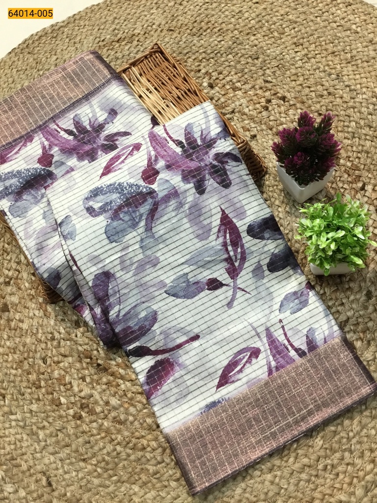 Fancy Printed Silk Saree