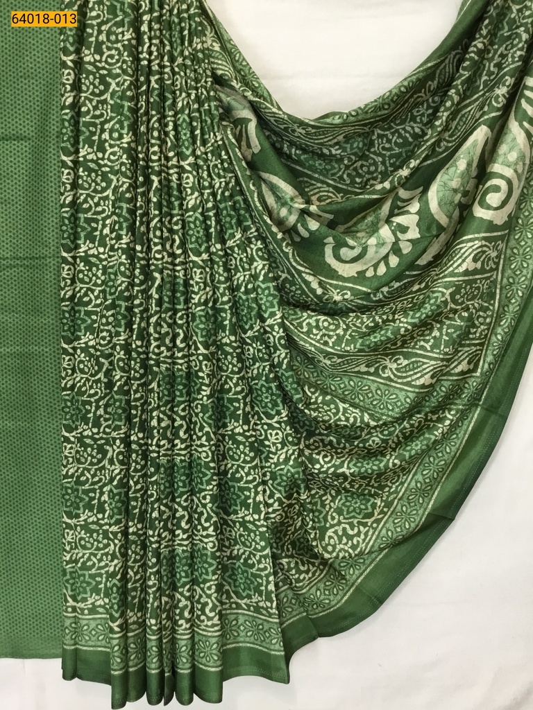 [64018-013] Crape Silk Saree