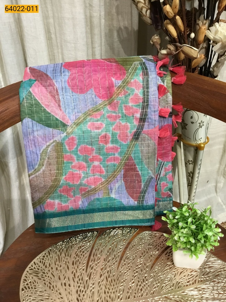 Chanderi Fancy Silk Saree