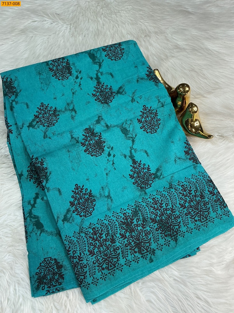 Cotton printed saree