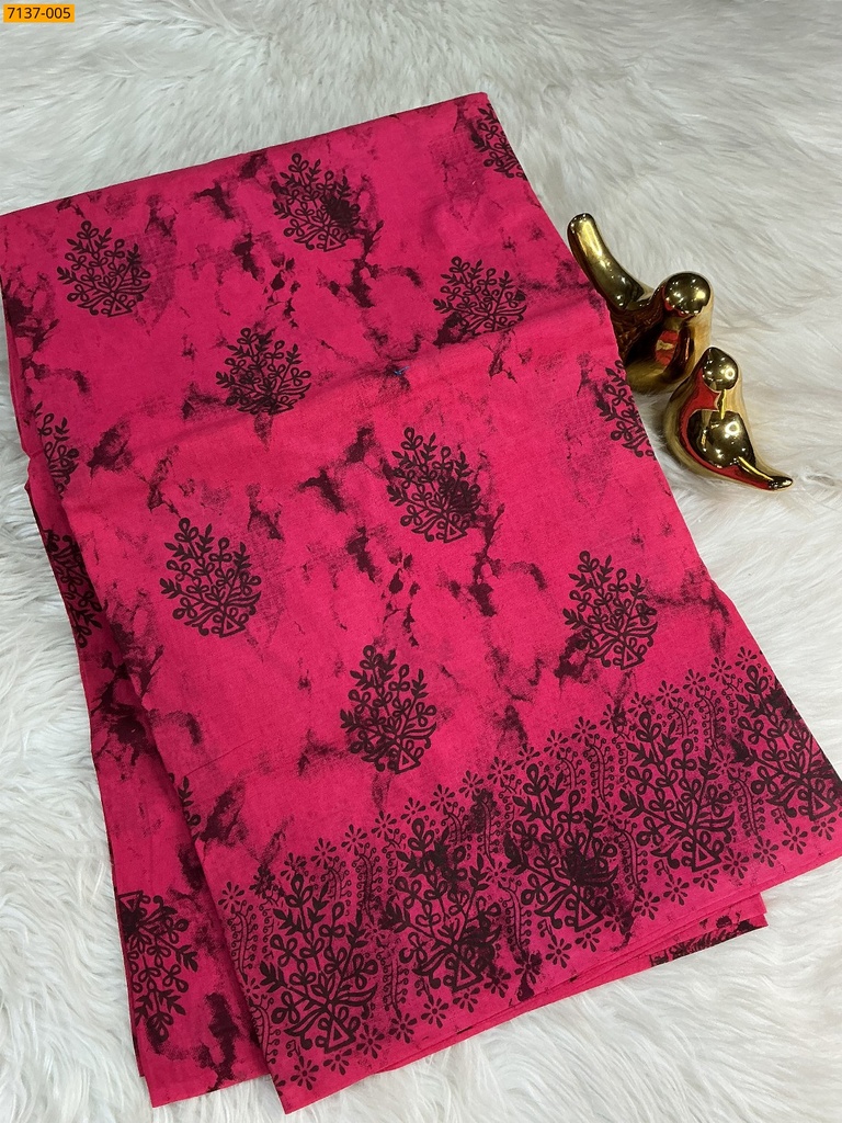 Cotton printed saree