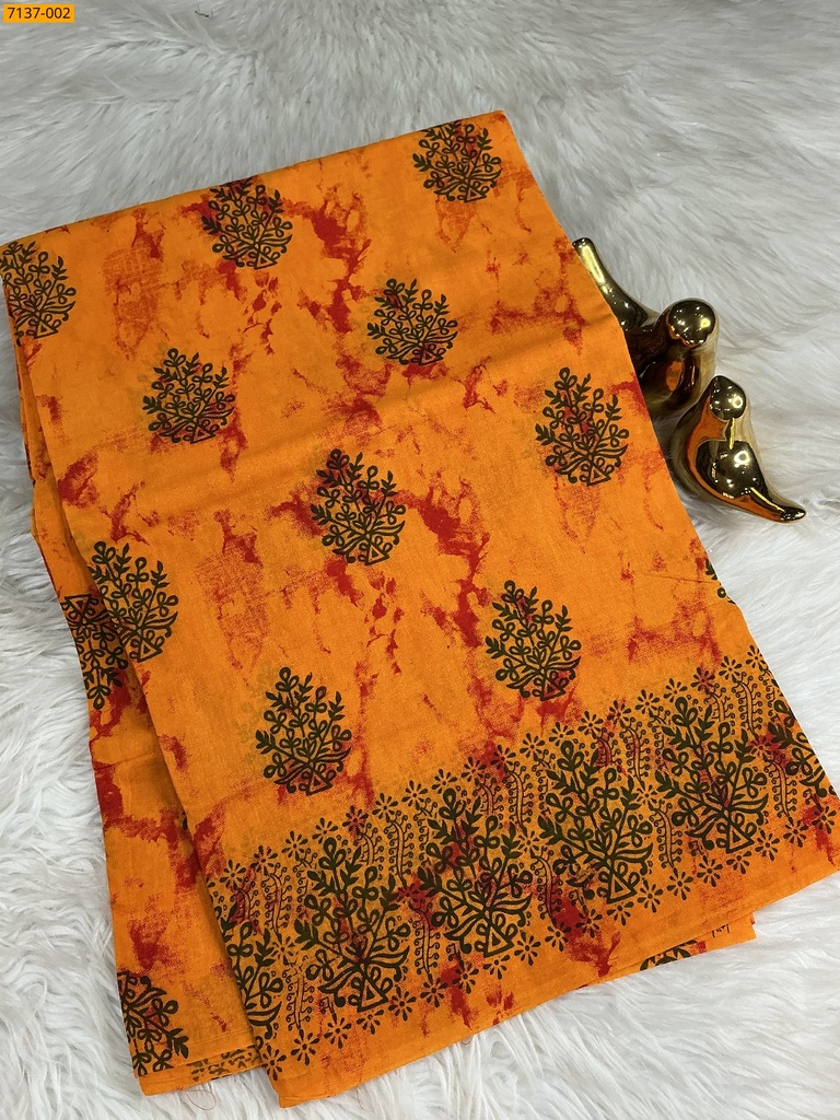 Cotton printed saree