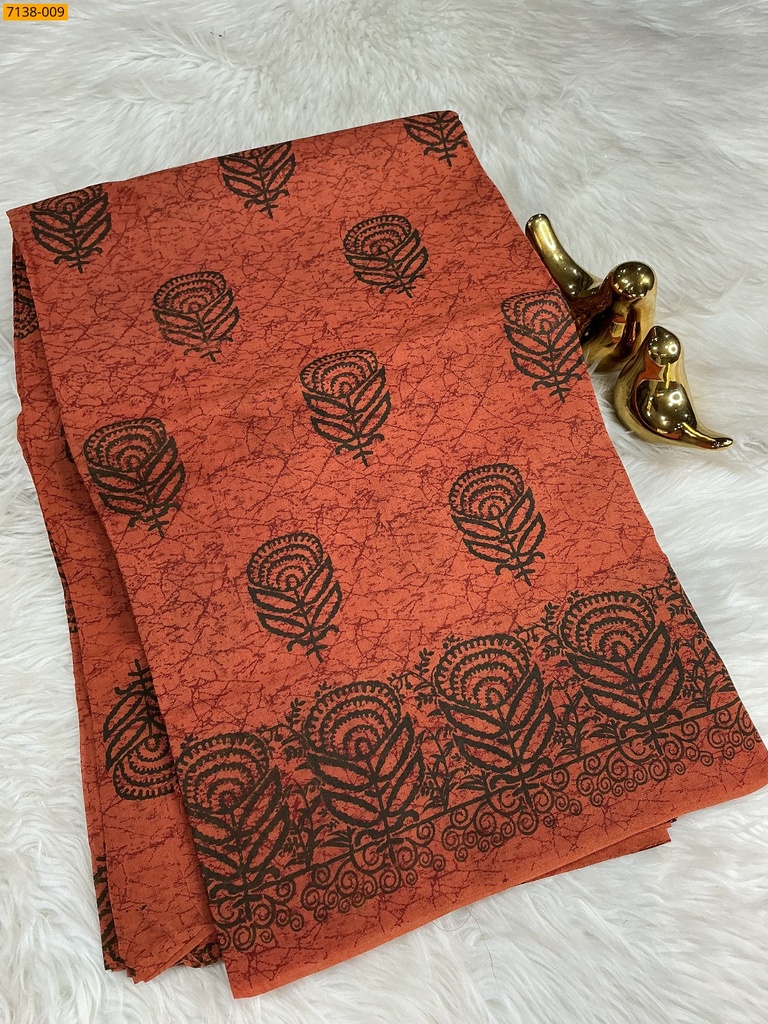 Cotton printed saree