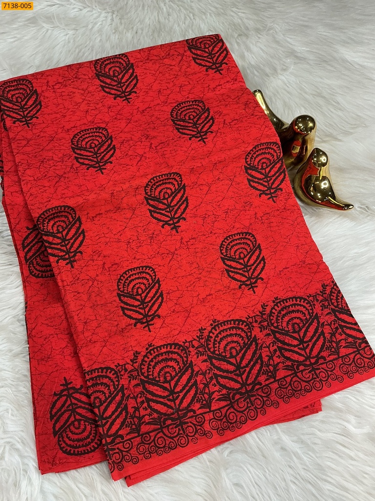 Cotton printed saree